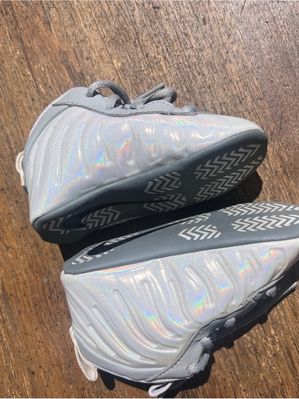 Nike Lil’ Posite One Foamposite Iridescent Toddler Shoes Size 4C - Picture 4 of 7